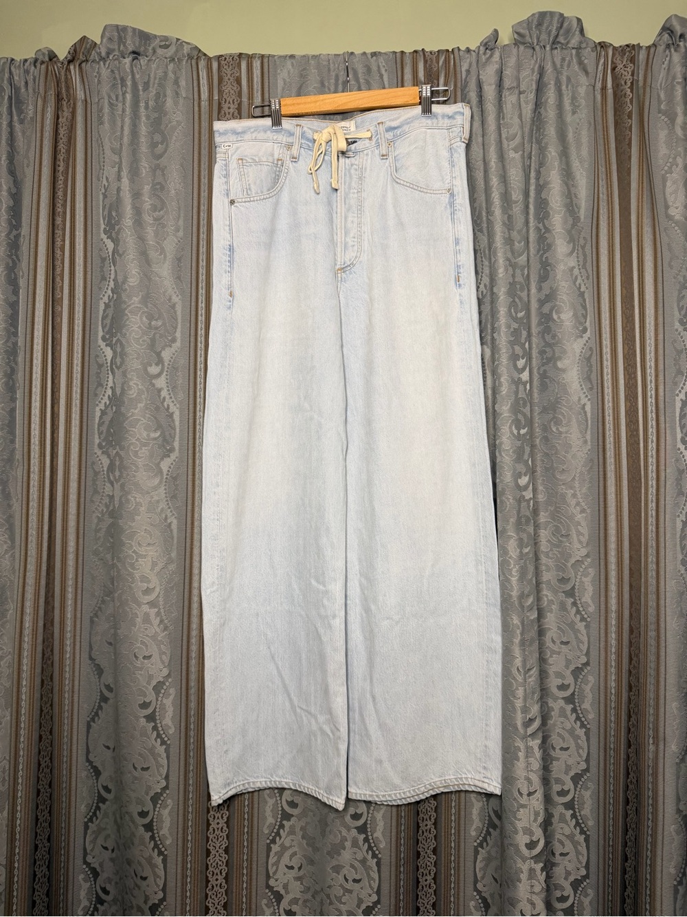 Citizens of Humanity Brynn Drawstring High Rise Wide Leg Jeans Portola - Picture 5 of 8
